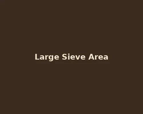 Large sieve area for optimum grain cleaning